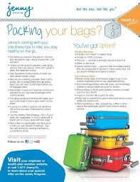 Packing Your Bags Healthy Travel Tips From Jenny Craig Jenny Craig Jenny Craig Diet Plan Jenny Craig Recipes