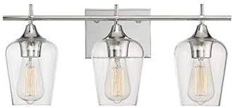 Filter your search by product category, color, price, features, brands and more. Savoy House 8 4030 3 11 Octave 3 Light Bathroom Vanity Light In A Polished Chrome Finish With Clear Glass 21 W X 9 H Amazon Com
