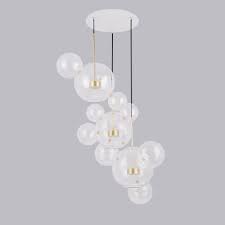 Globe Glass Multi Light Pendant Light Brass Stem Takeluckhome Com