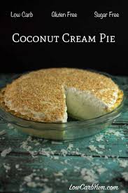 Coconut water, oil & flour for diabetics. Sugar Free Coconut Cream Pie Gluten Free Low Carb Yum