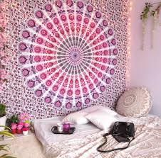 Pink Indian Wall Hanging Tapestry Boho Tapestries Mandala Wall Hanging Decor Bohemian Hippie Queen Bedspread Throw Beach Throw Blanket Online Walmart Com Walmart Com