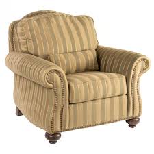 ethan allen oversized rolled arm chair green gold stripe with nailhead trim armchair rolled arm chair green chair