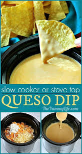 Queso Dip And Nacho Sauce Slow Cooker Or Stove Top Recipe Mexican Food Recipes Food Nacho Sauce