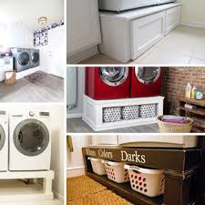 And, the washer pedestal drawer was entirely inaccessible due to the 2 walls on the washer drain pan, so its drawer was totally useless, wasted space. 8 Diy Washer Dryer Pedestal Ideas