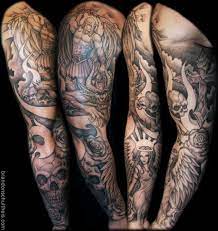 Angel Sleeve Tattoo Sleeve Tattoos Demon Tattoo