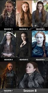 The sixth season of the fantasy drama television series game of thrones premiered on hbo on april 24, 2016, and concluded on june 26. Game Of Thrones Characters Then And Now Will Turner Game Of Thrones Schauspieler Sophie Turner