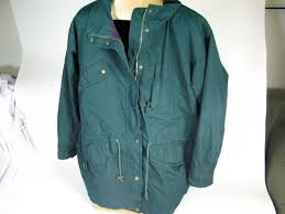 Vintage 90 S Men S Xl Eddie Bauer Green Cotton Wool Lined Winter Coat Jacket Winter Coats Jackets Jackets Green Cotton
