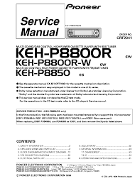Here is the pdf file for your radio. Pioneer Deh P400ub P4000ub P4050ub Service Manual Download Schematics Eeprom Repair Info For Electronics Experts