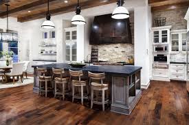 Browse thousands of curated pictures of stunning kitchen islands! Cute Country Kitchen With Rustic Island From Designing Country Kitchen With Rustic Island Pictures