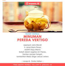 Pereda Vertigo Obat Alami Resep Makanan Sehat Nutrisi