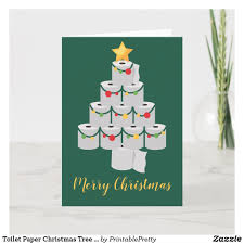 Toilet Paper Christmas Tree Funny 2020 Holiday Card Zazzle Com In 2020 Funny Christmas Cards Christmas Photo Cards Holiday Cards