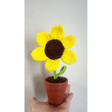 Lihat ide lainnya tentang bunga, bunga matahari, rajutan. Bunga Matahari Rajut Sunflower Crochet Shopee Indonesia