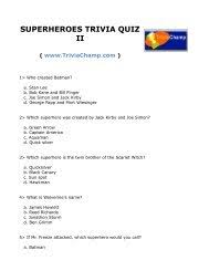 Well, what do you know? Medieval Life History Quiz Ii Trivia Champ