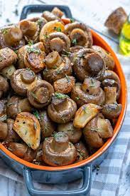 Garlic Roasted Mushrooms Recipe Recipe Mushroom Recipes Healthy Healthy Fitness Meals Healthy Vegetable Recipes