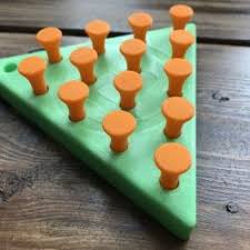 Beat this triangle peg game! Peg Game Cracker Barrel 3d Models Stlfinder