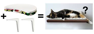 Hackers Help Byllan Laptop Support Turned Into A Wall Mounted Cat Napping Station Is It Possible Ikea Hackers Ikea Hackers Animal Projects Cat Bed
