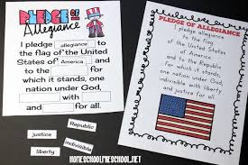 The pledge of allegiance carson kids chart. Cut And Paste Pledge Of Allegiance Words Printable