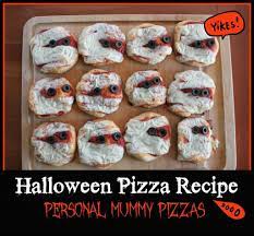 Halloween Pizza Recipe Personal Mummy Pizzas Pandora S Deals Recipe Halloween Pizza Recipes Mummy Pizza Halloween Pizza