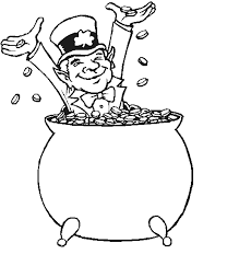 How to draw a pot of gold with rainbow easy for kids st patrick coloring pages if you like this video: Pot Of Gold Coloring Page Coloring Page Book For Kids