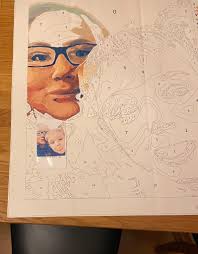 My daughter gave me this custom PBN for Christmas. I just finished it. I  think the faces seem a bit harsh. How should I fix it?