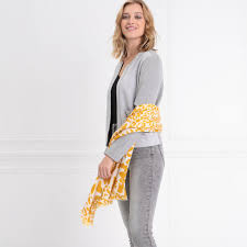 70% viscose, 30% soie dimension: Foulard Jaune Moutarde Femme Breal