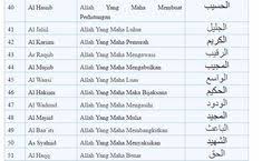 Senin 21 sep 2020 17:08 wib. 10 Ide Asmaul Husna Qur An Indonesia Islam
