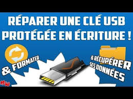 Reparer Une Cle Usb Protegee En Ecriture Recuperer Ses Donnees Formater Youtube Cle Usb Usb Reparer