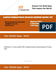 Ketergantungan masyarakat akan gadget ini hampir membuat semua orang memiliki smartphone, sehingga sekolah sebagai penyelenggara pendidikan dapat mengambil peluang ini sebagai ajang pencitraan sekolah. Perkongsian Ilmu Pembangunan Aplikasi Mobile Menggunakan App Inventor Mobile App Alphabet Inc
