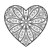 Illustration Stock Mandala De Coeur De Griffonnage Image Heart Coloring Pages Mandala Coloring Mandala Coloring Pages