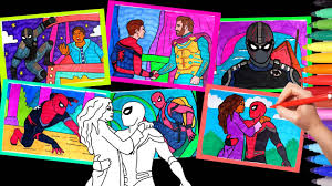 Click on any of the following spiderman coloring sheets and download them on your computer. Coloring Spiderman Far From Home Coloring Book Spiderman Coloring Pages For Kids Youtube