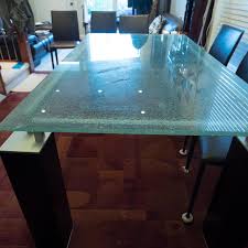 Sans soucie art glass has been creating the highest quality custom etched and frosted glass designs for glass dining tables and custom glass table tops available in the industry since 1976. Best Tiffany Rectangular Glass Dining Table For Sale In Vancouver British Columbia For 2021