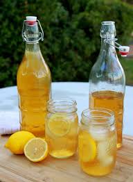 Healthy Ice Tea Green Tea Aux Fleurs Et Au Citron Tranches De Citron Sans Sucre Cocktail Sans Alcool Aperitif Sans Alcool Alcool