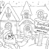 Printable santa's workshop coloring page. 1