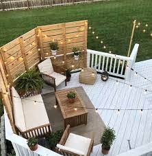 Beautiful Deck With Privacy Wall Deck Outdoor Patio Decor Patio Design Backyard Patio Designs