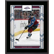 Estatísticas da carreira (partidas jogadas, golos, assistências) e o historial das transferências. Nazem Kadri Colorado Avalanche 105 X 13 Sublimated Player Plaque