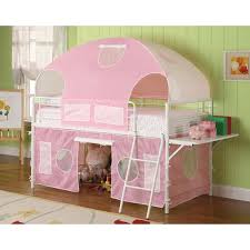 Basically, a loft bed is a bunk bed without the bottom bunk. Coaster Furniture Kids Beds Sweetheart 460202 White And Pink Tent Bunk Bed Loft Bed From Mike S Furniture And Appliances