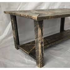 Our lacquer finish with light and dark tones allows for the wood's natural grain to show. Reclaimed Wood Coffee Table