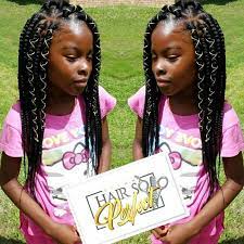 This Is An Impressive Box Braid Hairstyle For Kids This Hairstyle Will Definitely Change Her Loo Kids Box Braids Kids Braided Hairstyles Box Braids Hairstyles