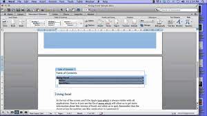 Create A Table Of Contents In Word 2011 For Mac Youtube