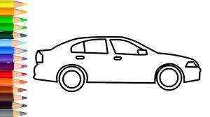 This design will allow you to make the next steps more correct and precise. How To Draw Simple Car Step By Step Learn Easy Drawing A Car With Draw Easy Youtube