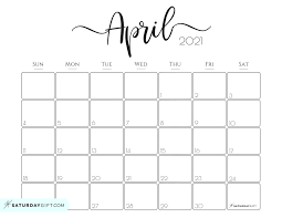 Elegant 2021 Calendar By Saturdaygift Pretty Printable Monthly Calendar In 2020 Monthly Calendar Monthly Calendar Printable Calendar Printables