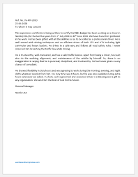 A cover letter is at least as important as a resume in helping you land an interview for the job you want. Experience Letter Template For Driver Word Excel Templates