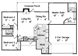 In this video i will tell you about drawing building(ground floor)plan.if you are a civil engineer then you must know it.friends if any enquiry about. House Plan 63180 Traditional Style With 1300 Sq Ft 3 Bed 2 Bath