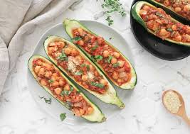 How long to bake large zucchini boats. Vegan Stuffed Zucchini Boats Clean Green Simple