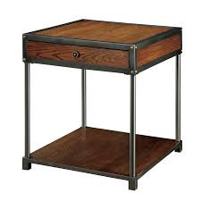 Furniture Of America Rustin Dark Oak End Table With Natural Wood Grain Tone From Hayneedle Com Oak End Tables Furniture Of America Furniture