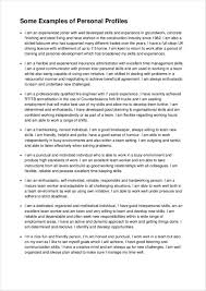 A personal profile, also known as a cv summary, is the opening statement of your cv. Free 11 Personal Profile Samples In Pdf Ms Word