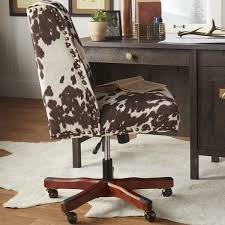 Add Style And Function To Your Office With This Office Chair The Soft Plush Frame Is Upholstered In A Wooden Chair Plans Office Chair Design Cow Print Chair