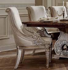 2168wwa Orleans Traditional White Washed Wood Linen Fabric Arm Chair Dinning Room Chairs Dinning Room Sets Furniture