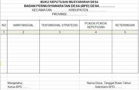 Buku administrasi paud murah kurikulum 2013 produksi alat. Desa Berdaya Format Buku Administrasi Bpd Badan Permusyawaratan Desa