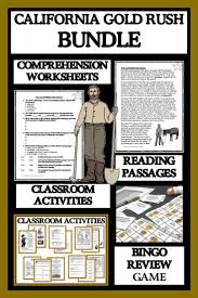 California Gold Rush Reading Comprehension Activities And Bingo In 2020 Reading Comprehension Reading Passages Reading Comprehension Activities